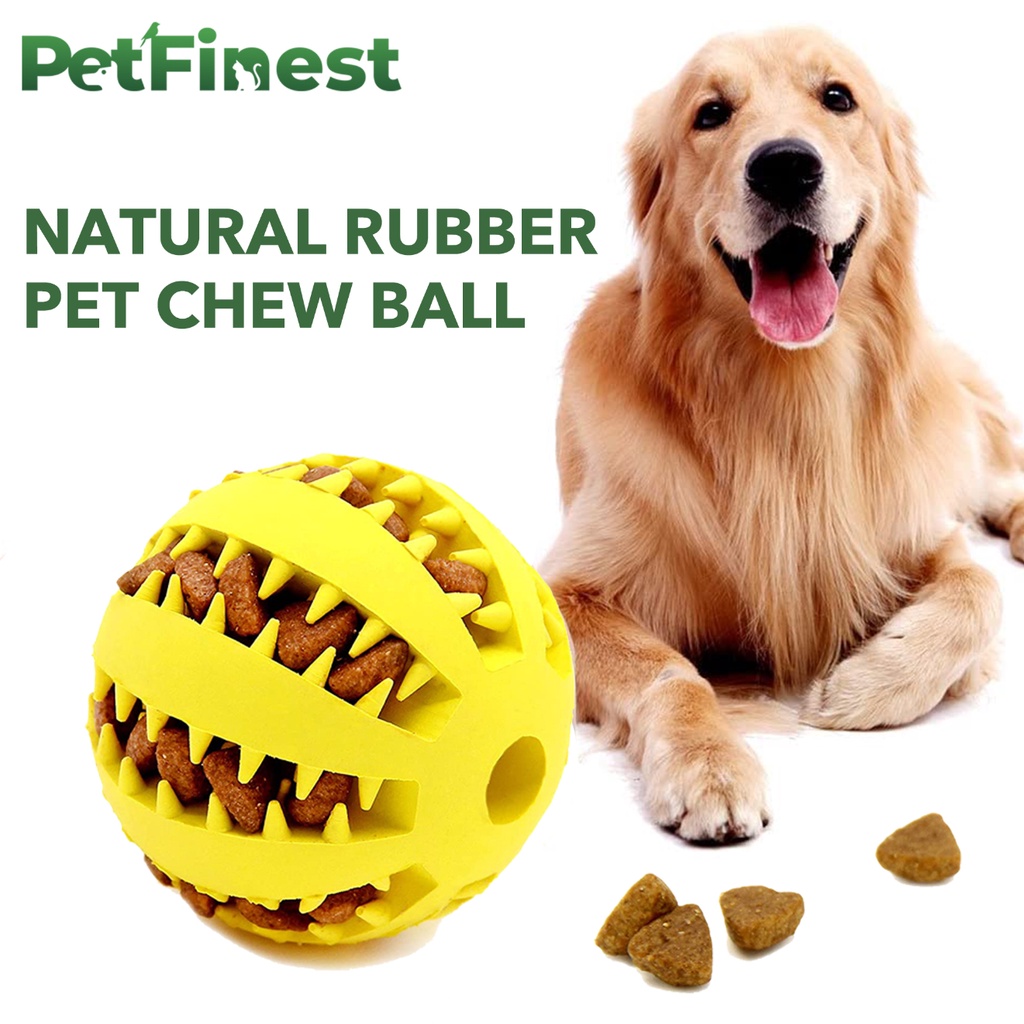 PetFinest Dog Chew Ball - ของเล่นฟัน Ball ทนทานสุนัข IQ Puzzle Chew ของเล่นสําหรับทําความสะอาดฟันสุน