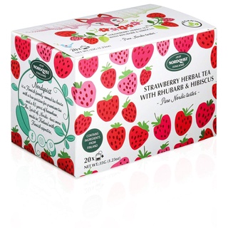 Nordqvist - Rhubarb &amp; Strawberry 20 tea bags/box