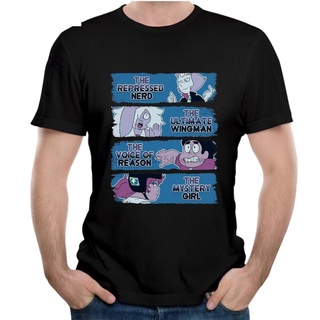 เสื้อยืดคอกลมcrew neckเสื้อตัวสุดท้ายจากเมืองชายหาด steven universe popular streetwear for male fashion short sleeve spo