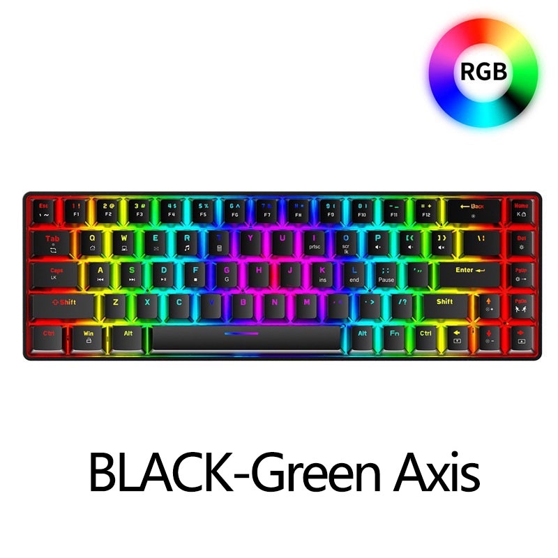 แป้นพิมพ์：2021 new gaming mechanical keyboard 61key RGB mechanical ...