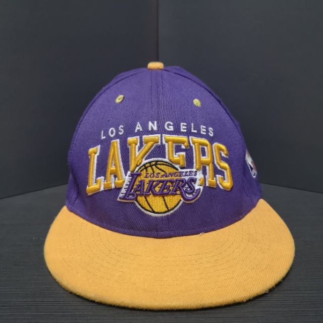 RARE!! หมวก​ NBA LOS ANGELES LAKERS มือสอง หมวกแก๊ป กันเเดด  Unisex สไตล์ฮิปฮอป