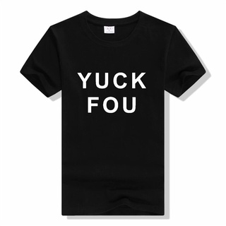 [S-5XL]Yuck Fou เสื้อยืดลําลอง ผ้าฝ้าย แขนสั้น พิมพ์ลายกระบองเพชร แนวตลก สําหรับสตรี