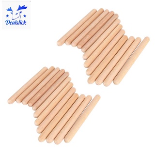 12 Pairs Wood Claves Musical Percussion Instrument Rhythm Sticks Percussion Rhythm Sticks Children Musical Toy