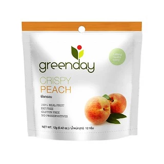Greenday ผลไม้กรอบ ฟรีสดราย 5ชนิด 100% real fruit Gluten free