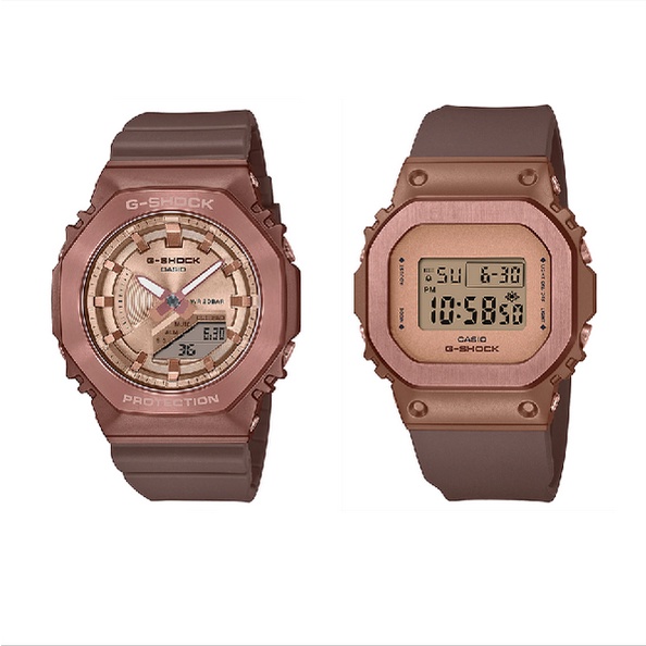 Casio G-Shock Mini นาฬิกาข้อมือผู้หญิง สายเรซิ่น รุ่นGM-S5600,GM-S5600BR (GM-S2100BR-5A,GM-S5600BR-5)