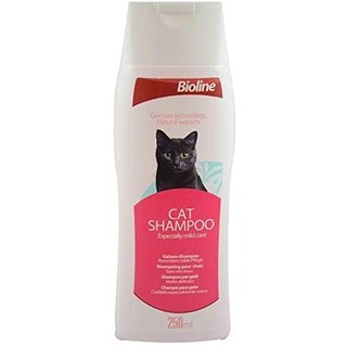 Bioline cat shampoo แชมพูแมว สูตรอ่อนโยน ขนาด 250 มล