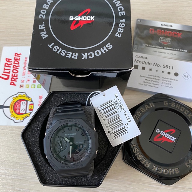 G-Shock GA-2100 series Carbon Core Guard ของใหม่แท้100% (GA-2100-1A1 ดำล้วน) รุ่นหายาก