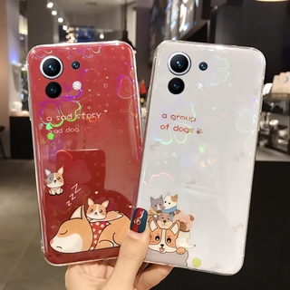 Xiaomi Mi 11 Lite Mi 10T Pro 5G เคส Protection Case Shiny Colorful Cartoon Animals Phone Case เคสโทรศัพท All Inclusive TPU Soft Texture Back Cover