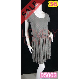 SaLe++ (อก36-38)ทองย้อย D5003**Mini Dressทองย้อยลายนกเล็ก ผ้ายืดเกาหลี คอกลม แขนสั้น เอวยางยืด กระโปรงสั้น  lovely-catty