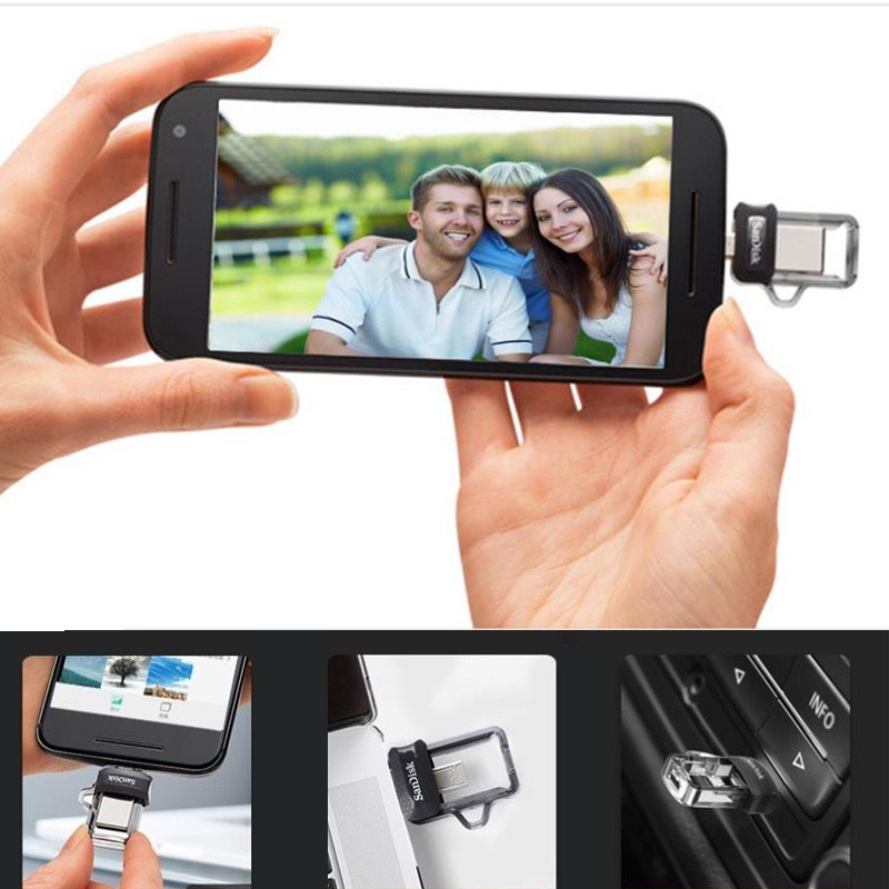 SD OTG USB Flash Drive 32GB 16GB USB 3.0 Dual Mini Pen Drive 256GB 128GB 150MB/S PenDrive 64GB for PC and Android #7