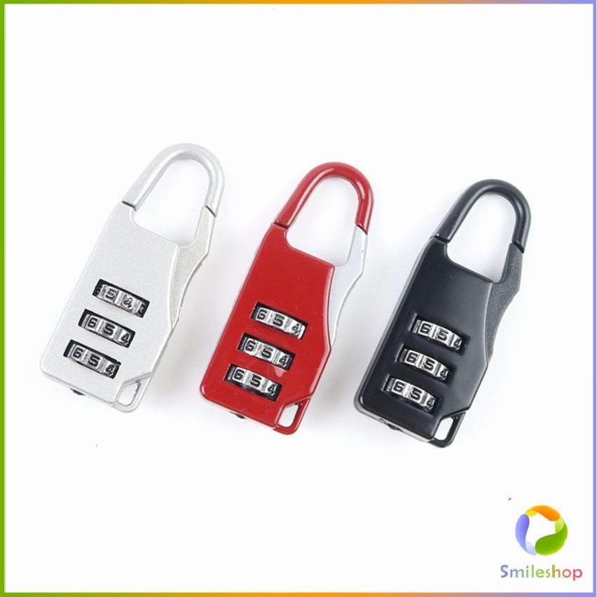 Smileshop กุญแจล็อคกระเป๋าเดินทาง แบบตั้งรหัส 3หลัก กุญแจล็อคเอนกประสงค์ Luggage lock