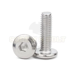 น็อต สกรู หัวจมแบน หัวกลมแบน งานเฟอร์ฯ สแตนเลส 304 เกลียวมิล หยาบ M3 M4 M5 / Round Flat Hex Machine Screw SUS304
