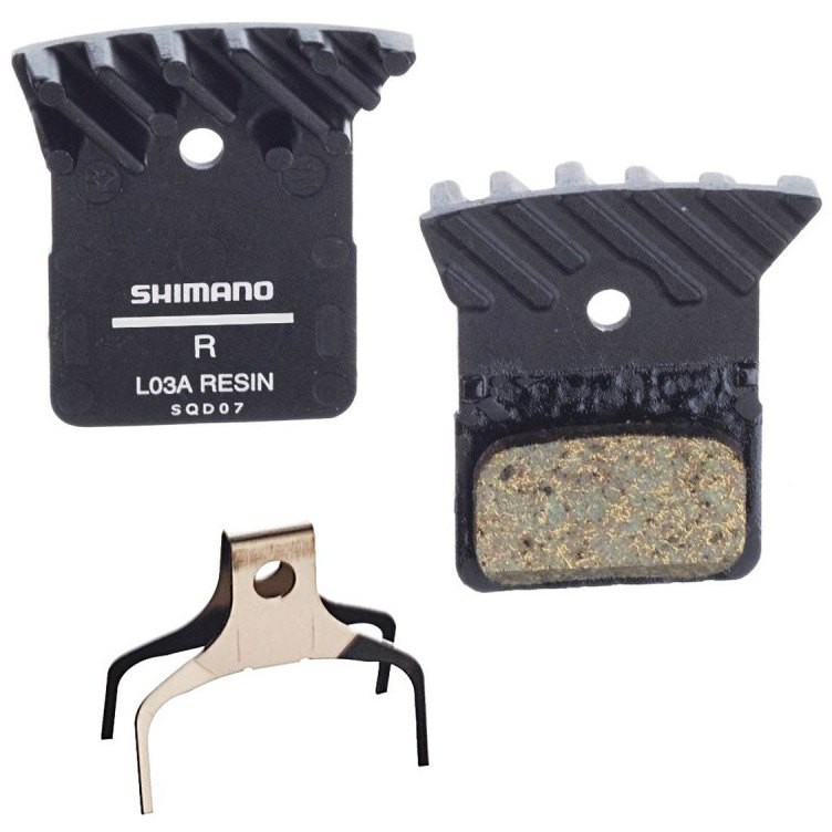 SHIMANO แผ่นยางเบรคดิสถนน BR-R9170, RESIN L03A / Metel L04C, W/FIN, มีปีก Cooling Fin Ice Tech Brake