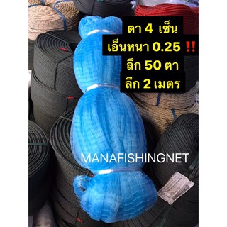 ข่ายดักปลา มองดักปลา อวนปลากระบอก ‼️เนื้ออวน 4 เซ็น เอ็นหนาพิเศษ 0.25 ลึก 50 ตา ป้ายยาว 180 เมตร #อวนดักปลา #อวนลากปลา