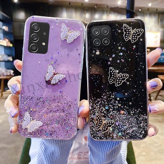 พร้อมส่ง เคสโทรศัพท์มือถือ tpu นิ่ม ลายผีเสื้อท้องฟ้ากลางคืน หรูหรา สําหรับ Samsung Galaxy A13 A23 LTE 4G 5G M23 M33 5G A23 LTE