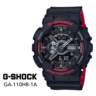 นาฬิกา คาสิโอ นาฬิกาผู้ชาย สายเรซิ่น Limited Black & Red รุ่น GA-110HR รับประกันห1ปี