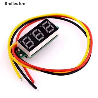 [Smileofen] เครื่องวัดแรงดันไฟฟ้าดิจิทัล DC 0.28 นิ้ว หน้าจอ LED ปรับได้ DC0-100V ขนาดเล็กพิเศษ สีเขียว