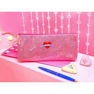 ♥พร้อมส่ง♥Glitter Pencil Case กระเป๋าใส่เครื่องเขียนวิ้งค์ๆ