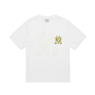 T-shirt  MLB เสื้อยืด BASIC 3ATS03023 50WHS OFF WHITE NEW YORK YANKEESS-5XL