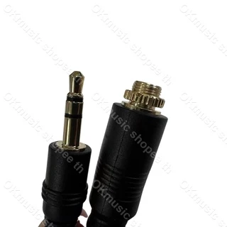 1pcs 30cm pj392 สายไฟต่อ หัวแจ๊ค AUX ตัวเมีย ปลั๊กซ็อกเก็ตเชื่อมต่อหูฟังสเตอริโอสีทอง pj 392 3.5 มม. สายAUXดี เสียงก้ดี