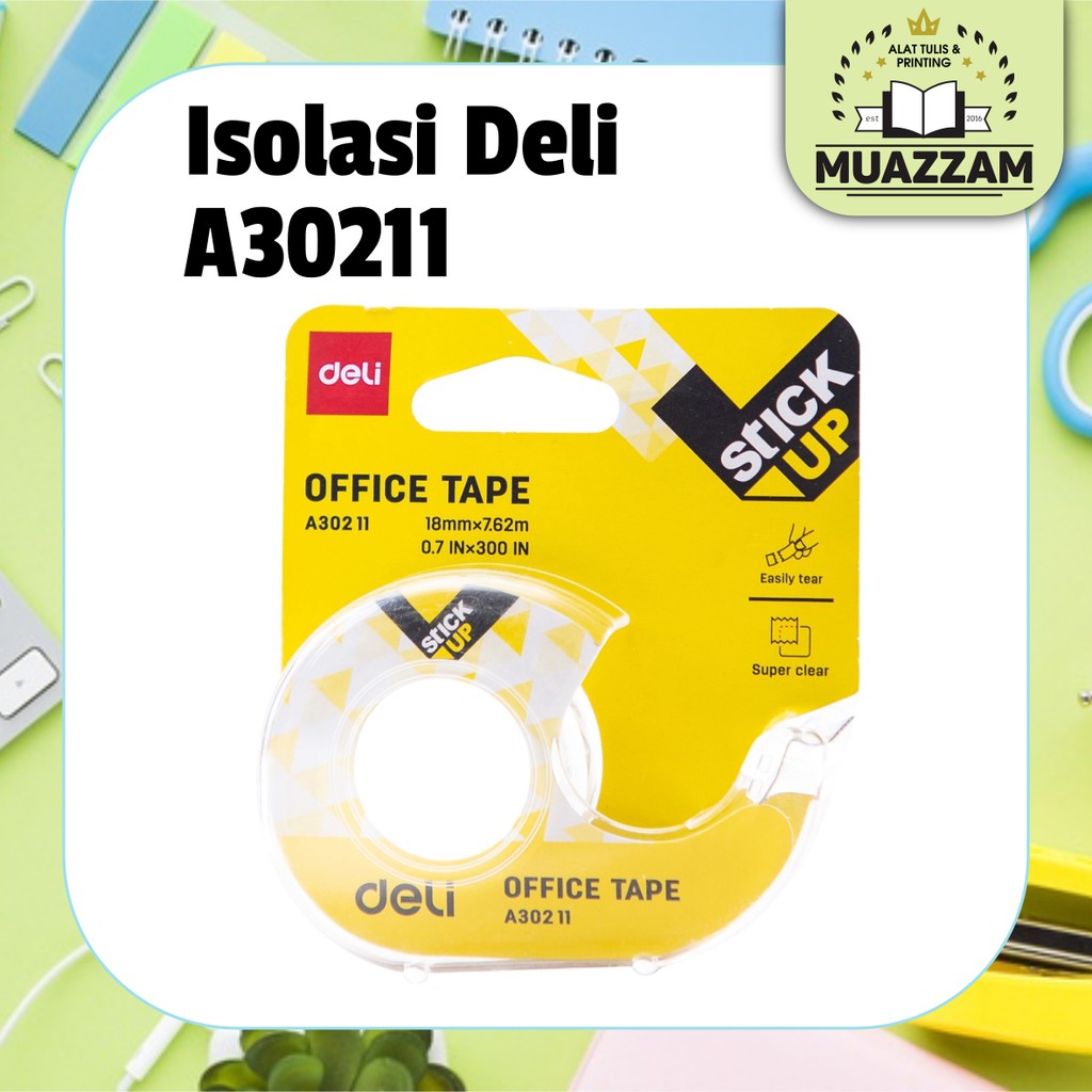 Deli Dispense Tape ฉนวนสํานักงานโปร่งใส Super Clear EA30211