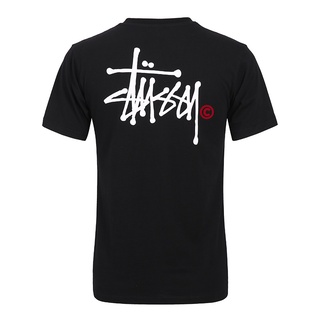 Stussy เสื้อยืดคอกลมแขนสั้นทรงหลวมสไตล์คลาสสิกฤดูร้อนสําหรับผู้ชายผู้หญิง