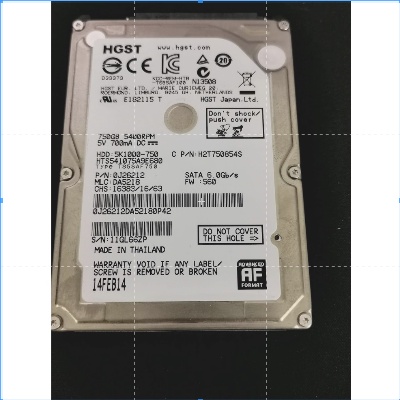ฮาร์ดดิสก์ HGST 5K1000-750 750GB 5400RPM 8MB Cache SATA 2.5" Hard Disk Drive สำหรับโน๊ตบุ๊ค มือสองใช