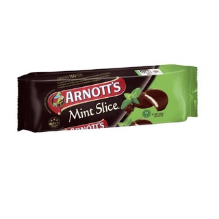 Arnotts Mint Slice บิสกิต ขนม ขนมขบเคี้ยว ขนมสอดไส้ครีม 200g