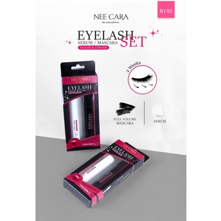 ⚡FLASH SALE⚡♡พร้อมส่ง์ NEE CARA Mascara Eyelash Set Serum N192