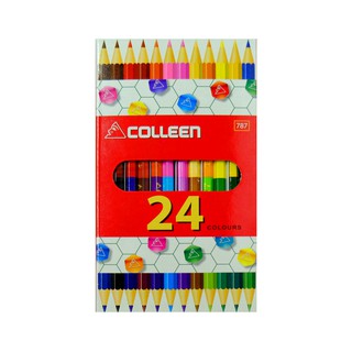 สีไม้ยาว 2หัว 24 สี ตรา Colleen No.787 Coloured Pencils