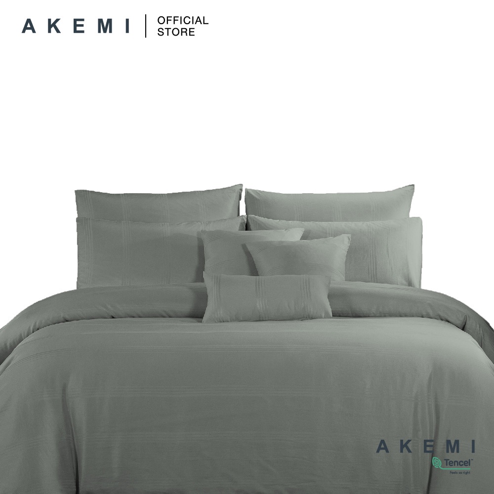 Akemi TENCELTM ชุดแผ่นสัมผัส 850TC - Aahil Mercury Grey (King/Queen/Super Single)