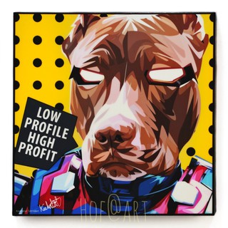 Dog หมา Ironman ไอรอนแมน รูปภาพ​ติด​ผนัง​ pop art สุนัข สัตว์เลี้ยง แต่งบ้าน ของขวัญ กรอบรูป รูปภาพ