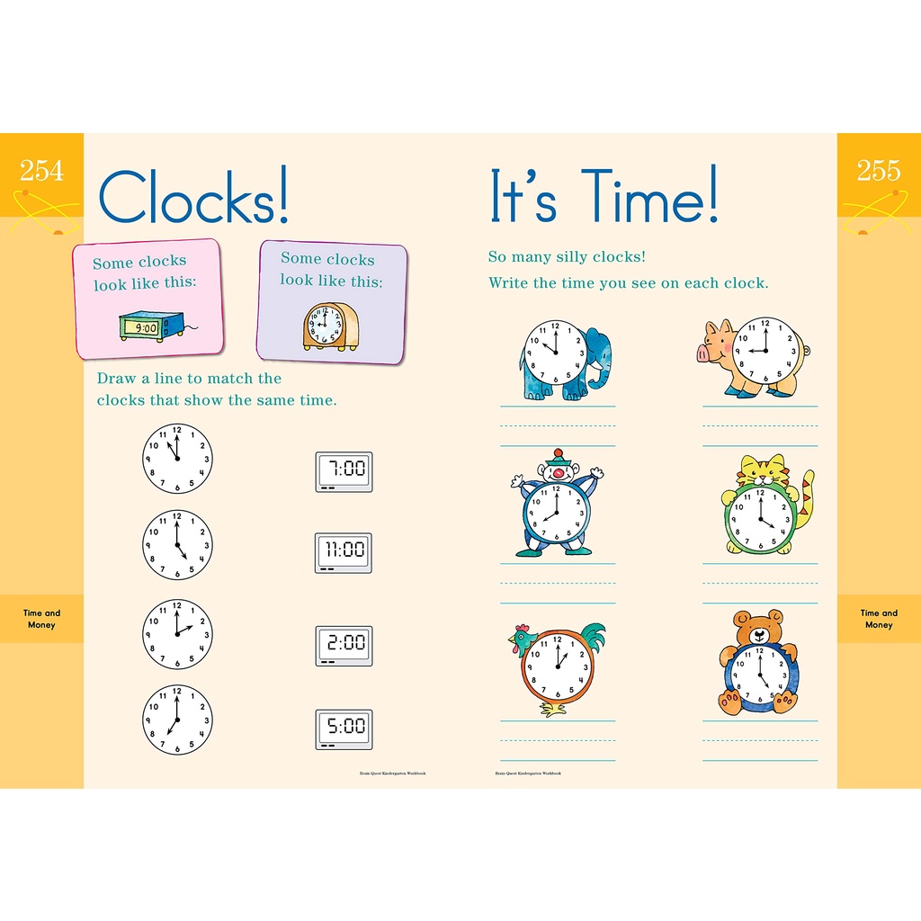 พร้อมส่ง *แท้* แบบฝึกหัดพร้อมเฉลย Brain Quest Workbook: Kindergarten Paperback  สำหรับเด็ก 5-6 ปี