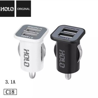 ชาร์จโทรศัพท์มือถือในรถ 3.1a max รุ่น c18 ของแท้100%holo Carcharger ที่ชาร์จในรถ