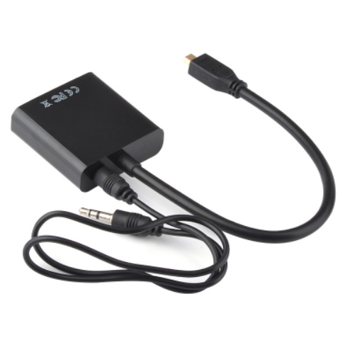 1080p Microhdmi Micro HDMI เป็น VGA หญิงวิดีโอสายเคเบิลอะแดปเตอร์แปลงสําหรับ Raspberry Pi/Ultrabook/แท็บเล็ต 1920x1200 - รูปที่ 4