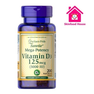 Puritan Vitamin D3 - 5000 IU / 200 Softgels