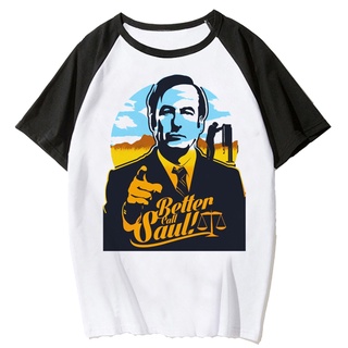 Better Call Saul เสื้อยืดลําลอง แขนสั้น สีขาว สไตล์ญี่ปุ่น วินเทจ เหมาะกับฤดูร้อน สําหรับผู้ชาย