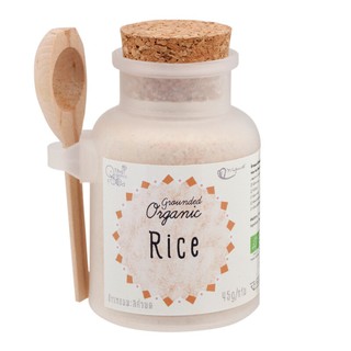 ไร่ปลูกรักข้าวหอมมะลิคั่วออร์แกนิก 45กรัม Planting love organic roasted jasmine rice 45 grams