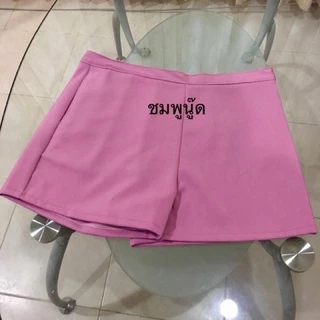 A03 กางเกงขาสั้นฮานาโกะ ซิปข้าง กระเป๋าข้าง ผ้าหนา เนื้อดี