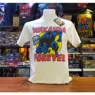 เสื้อยืดMarvel_ลิขสิทธิ์แท้ลายBlackPanther.สีขาว(mvx-086)