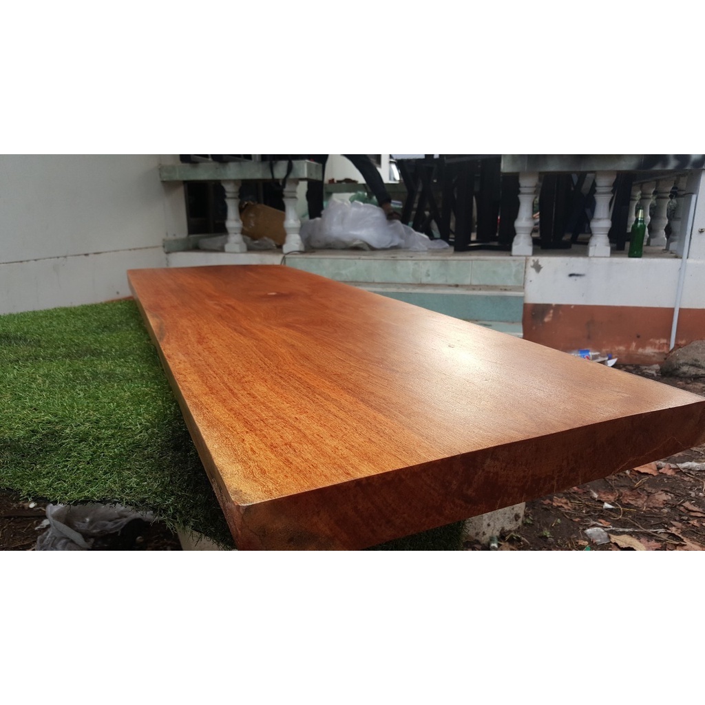 Pradoo'Siam ท๊อปโต๊ะไม้สำเร็จรูป  ไม้ธรรมชาติ ขนาด ก35x ย100ซม  1แผ่น Wood Top