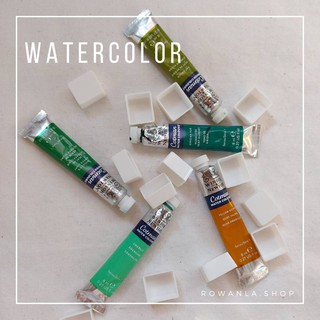 สีWinsor and newton /cotman เเบ่งบีบใส่ half pan 2ml.