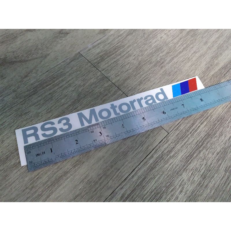 สติ๊กเกอร์อเนกประสงค์ RS3 Motorrad 8.4inch x 0.65inch ขนาด