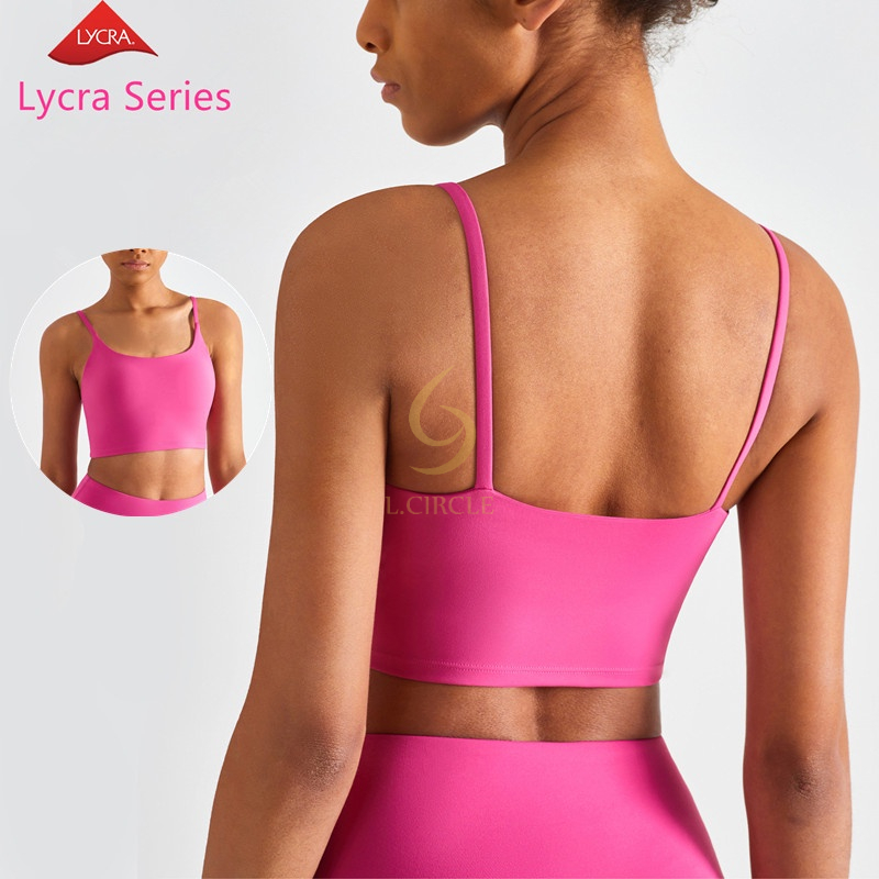 (Lycra) สปอร์ตบรา แบบเรียบ สําหรับผู้หญิง ใส่เล่นโยคะ