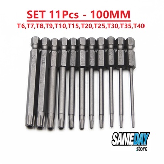 Kunci Bintang Lubang Mata Obeng Torx Key Baja S2 Set Hex T5-T40