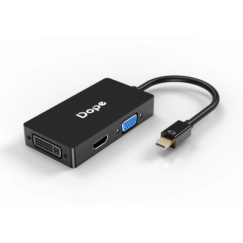 Dope DP-7823 Mini DisplayPort to HDMI DVI VGA Adapter