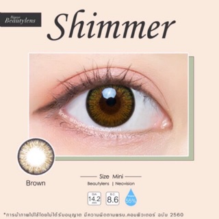 Sale คอนแทคเลนส์ beautylens รุ่น shimmer brown &lt;&lt;&lt;เฉพาะสายตา 3.50 เท่านั้น&gt;&gt;&gt;