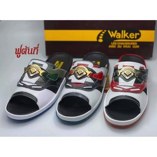 WALKER รุ่น M4912 รองเท้าแตะวอคเกอร์ รองเท้าหนังแท้ ทรงเทวิน 3 สี แดง กรม ดำ เบอร์ 39-47 ของแท้!!