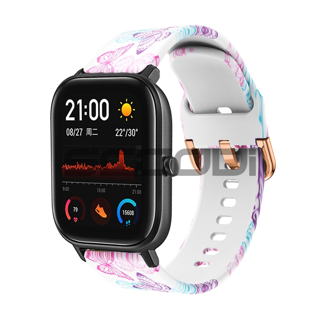 สายนาฬิกาข้อมือซิลิโคน 20 มม. สําหรับ Huami Amazfit GTS 4 4mini 3 2 2e 2mini