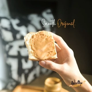 Wealthy smooth เนยถั่วรสออริจินอลไม่เติมน้ำตาล 100g No sugar smooth peanut butter